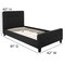 Merrick Lane Clarendon Platform Bed Contemporary Tufted Upholstered Platform Bed with Footboard